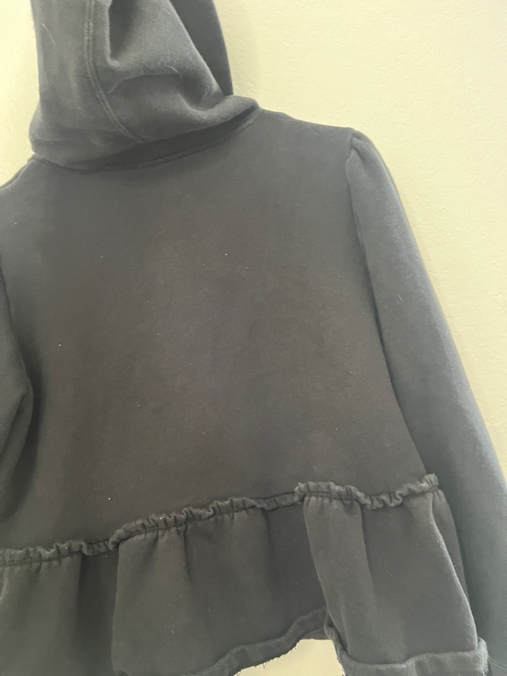 kate spade Black Peplum Zip Hoodie with Gold Zipper - Picture 5 of 5